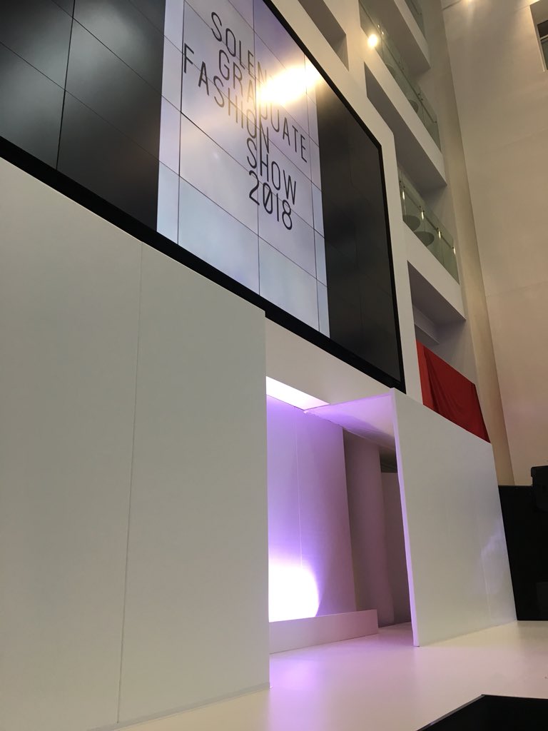 Emphasis_Events's tweet photo. Delighted to have provided stage , set and lighting again this year for the Solent Uni graduate fashion @solentofficial @SolentUniCC.  Wishing you all a great show this evening. #eventprofs #eventprofsuk https://t.co/RujDdgod8Q