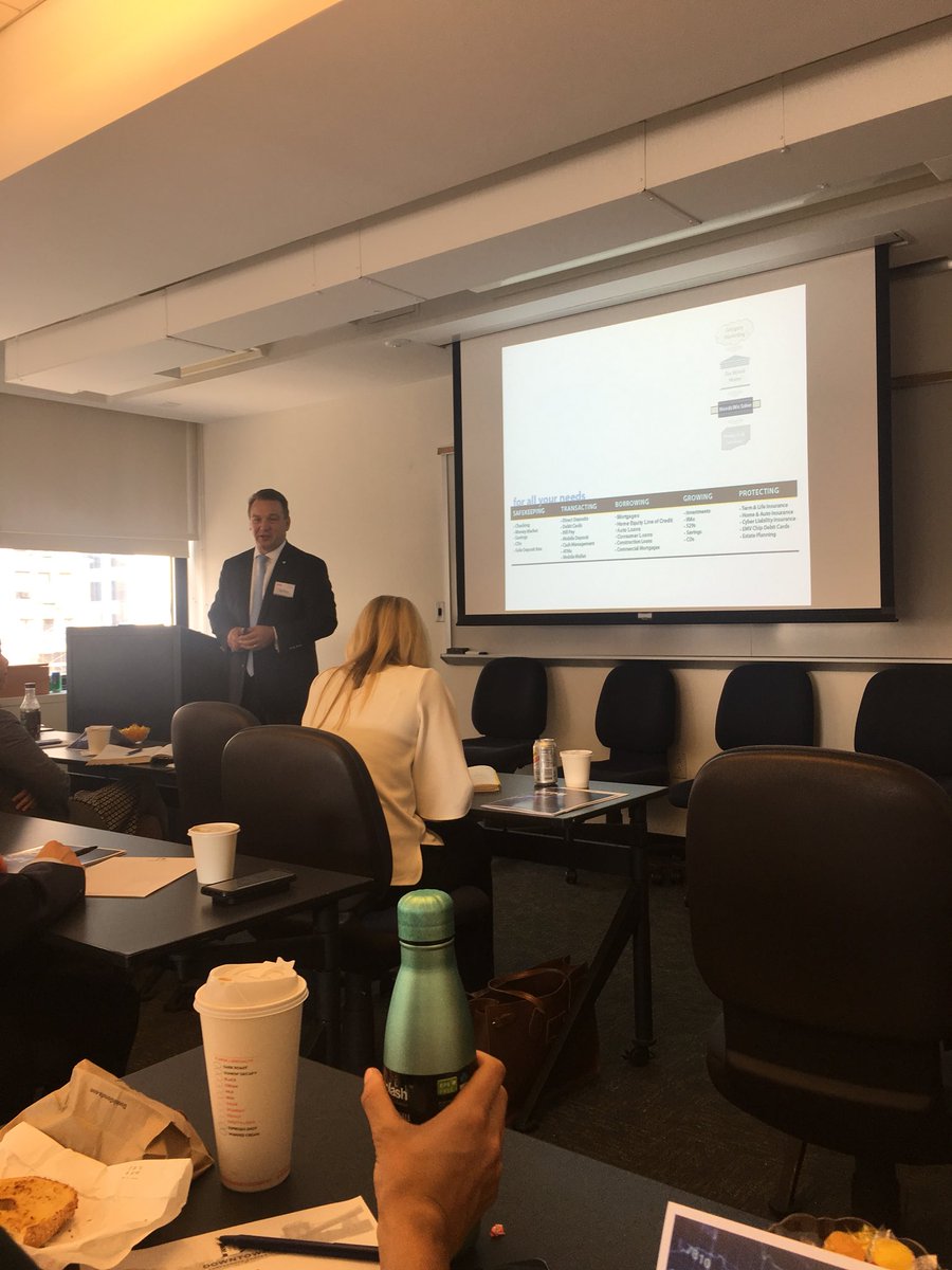 sabrinaldevito's tweet photo. GFMI Conference kicks off with @StephenWooters from Fairfield  County Bank shares about enhancing customer experience. https://t.co/Ap8bWrOz4t