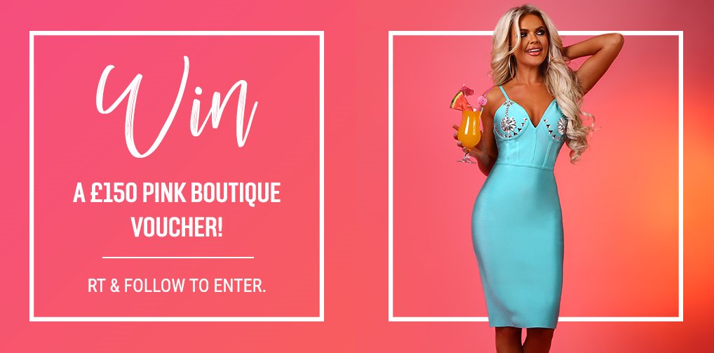 PinkBoutiqueUK's tweet photo. IT'S #FreebieFriday 💕🍾 RT and FOLLOW for your chance to win a £150 PB voucher 💸 https://t.co/mFqJVKuqbv