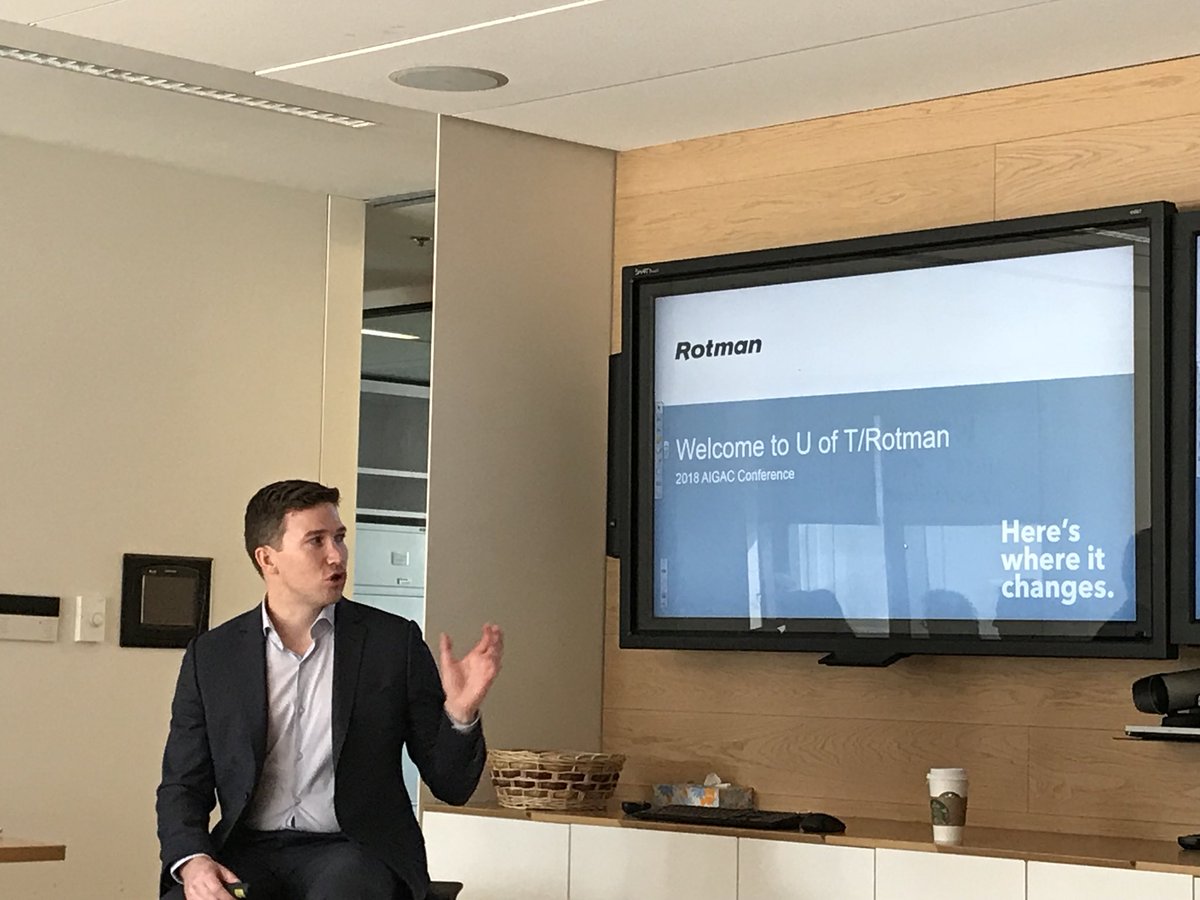 crackthemba's tweet photo. At the Rotman School, University of Toronto learning about Rotman's new brand line "Here's where it changes." #AIGAC18 @OfficialAIGAC @rotmanschool https://t.co/BiPM6MYlnm