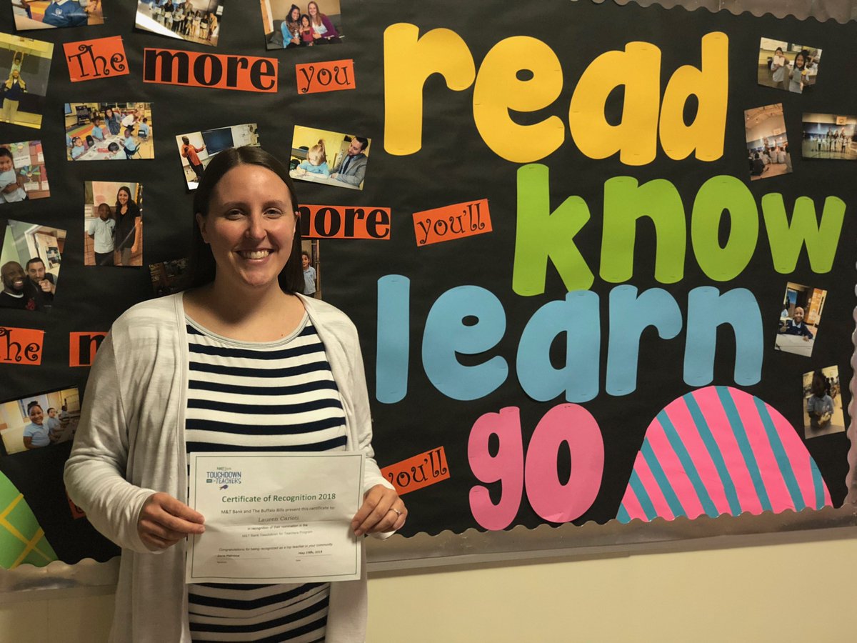 ⭐️🍎  Shout out to Mrs. Lauren Carioti! ⭐️🍎 Mrs. Carioti received word from <a href="/MandT_Bank/">M&T Bank</a> &amp; <a href="/buffalobills/">Buffalo Bills</a> "Touchdown for Teachers" program that she was a nominated teacher. The program recognizes educators for their to their students and community. Go Atoms! @necharters