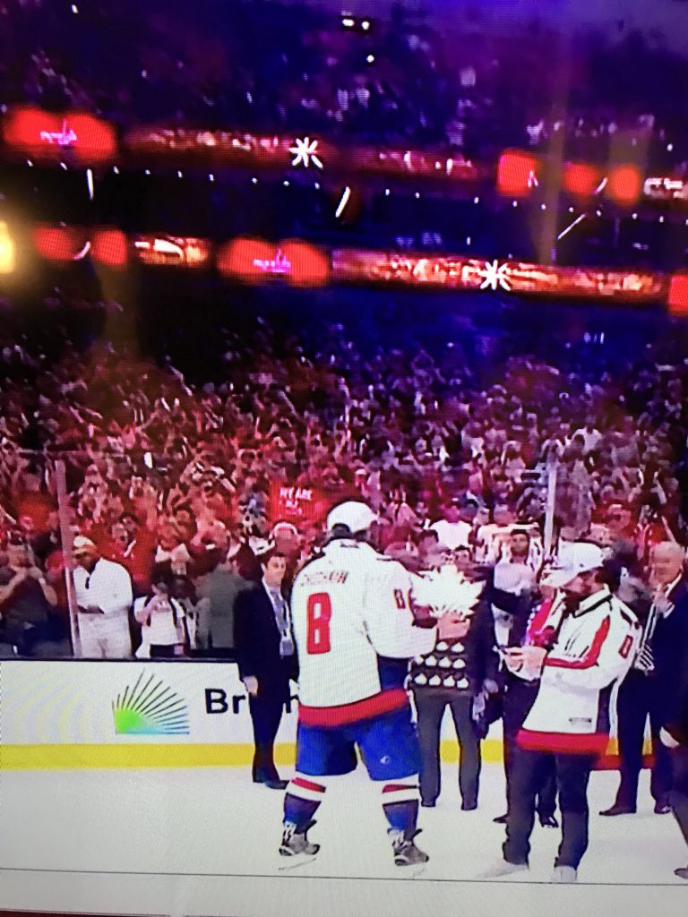 wdprof's tweet photo. When your work adventures bring you to a moment in history! @saylordotorg #CredEconomy Summit 2018 #congratscaps #WashingtonCapitals #capitalsbringinghomestanleycup #CapsWinTheStanleyCup https://t.co/J243tsgErb