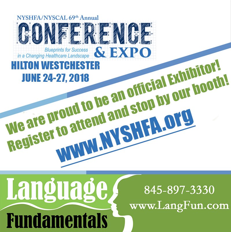 LangFndamentals's tweet photo. We are proud to be an official Exhibitor at the upcoming @NYSHFA_NYSCAL 69th Annual Conference &amp; Expo in the @HiltonRyeNY! Register to attend this 3-day event here--> https://t.co/1aIUgZNGdK
#LanguageFundamentals #HiltonWestchester #HealthcareConference #HappyFriday #SLP #LangFun https://t.co/mZqnGMPQFw