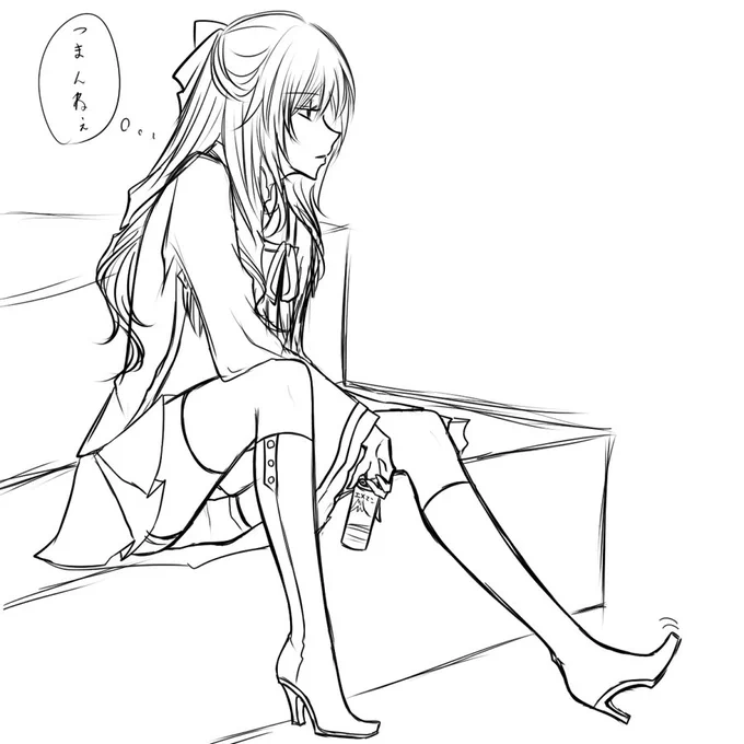 演練に同行するの嫌いな淑女。おとなしく見てなきゃならないのが苦手。 