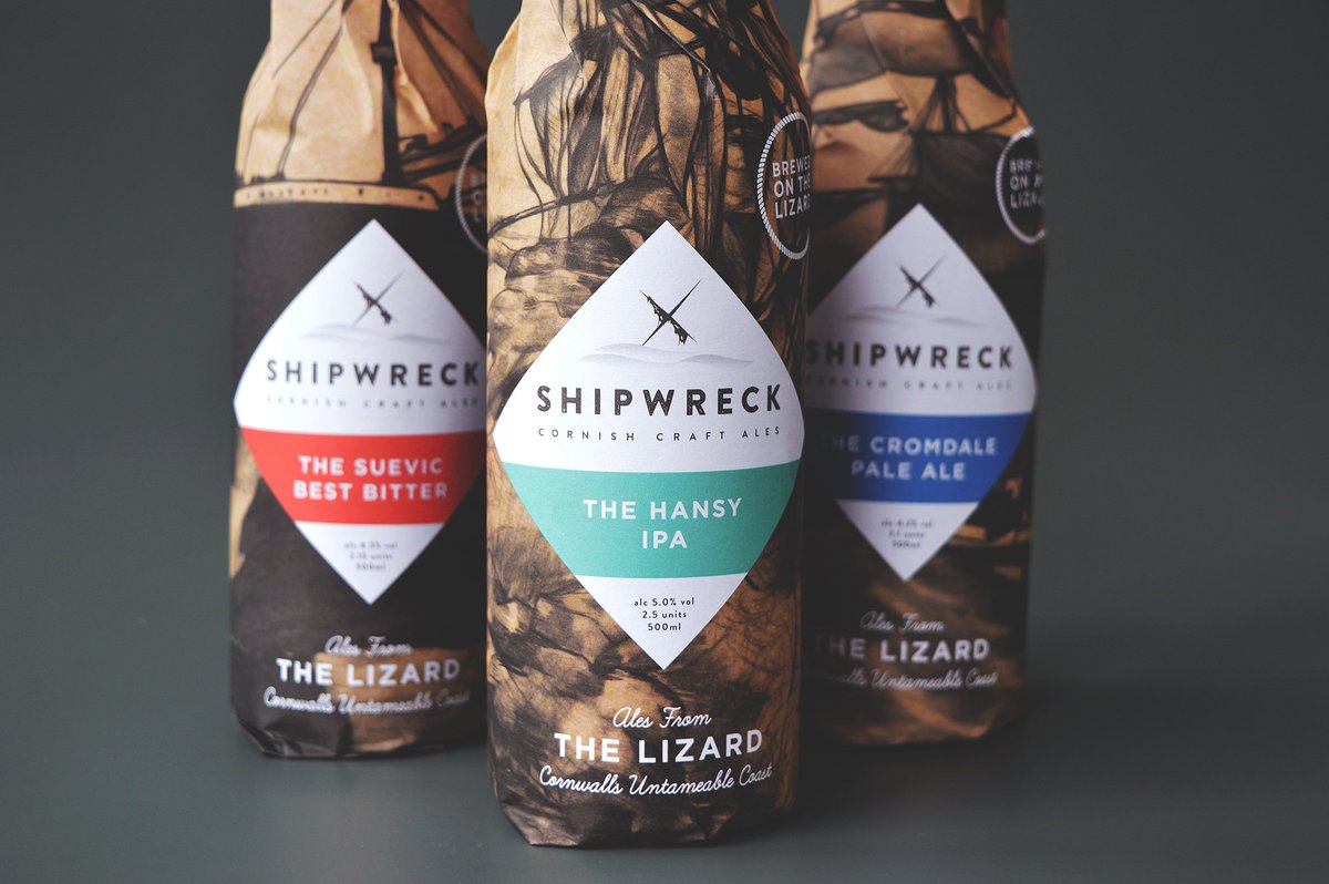 A few months ago we brought a brand to life with <a href="/shipwreckales/">Shipwreck Cornish Craft Ales</a> - faux craft paper Belgium-inspired wraps for a more interesting shelf presence and quicker to hand-label! Incredibly chuffed with the results. design: <a href="/eastmandesignco/">Eastman Design Co.</a>

#labelprinting #hayle #stives #cornwall