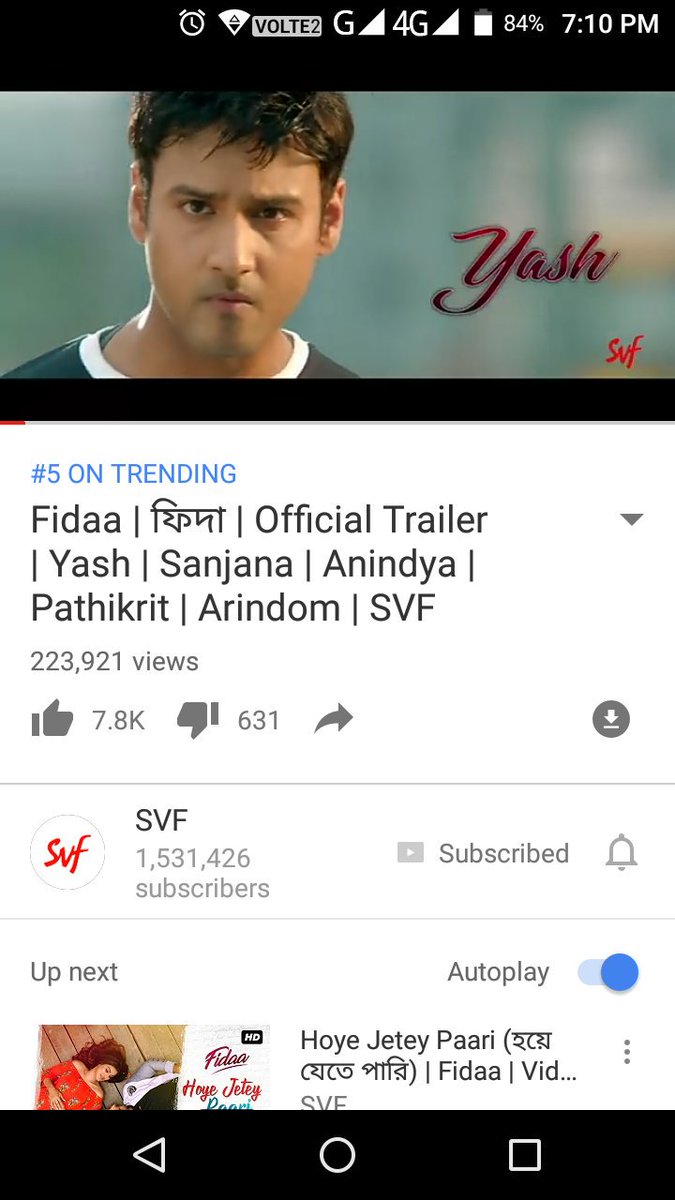 YashSamanta's tweet photo. Er modhhei sobar moner modhhe jayga Kore niye6e #FidaaTrailer
2,23,921 views and #5_ON_TRENDING ..
it's really a gd news fr u & us.
Ar eta possible hoye6e only tomader ei cute look er janno.
@Yash_Dasgupta and @sanjbee you both are looking very cute in all moments of this video. https://t.co/RiX713GZ4P