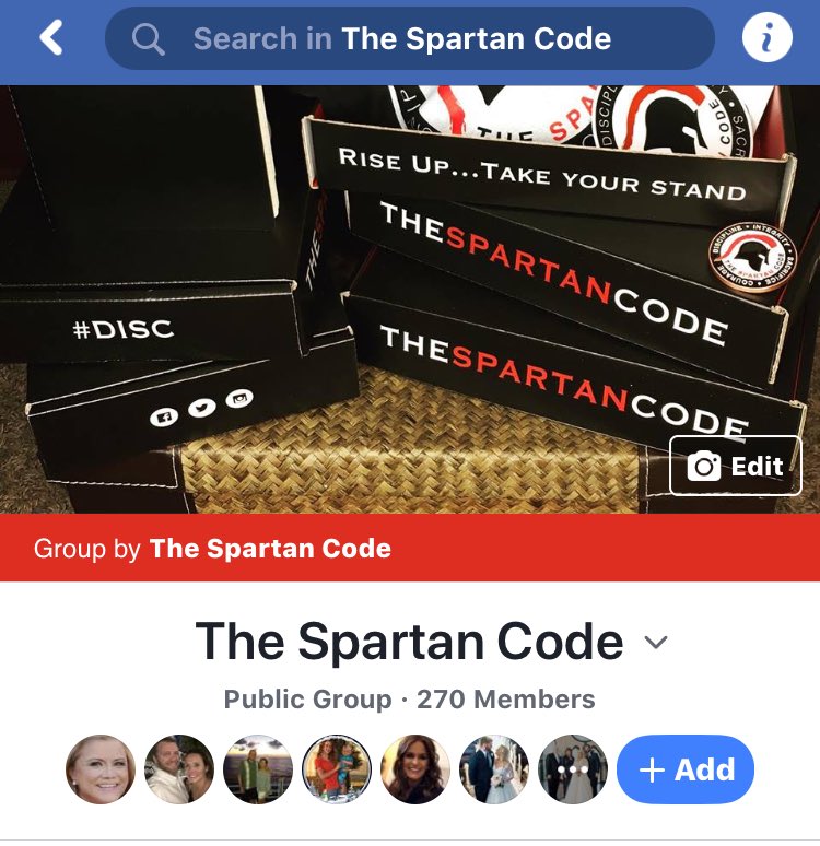 thespartancode's tweet photo. If you’re on Facebook we’d love to invite you into our closed group... https://t.co/JCnIresatS #LiveByTheCode #DISC https://t.co/YpGjgGqtH2