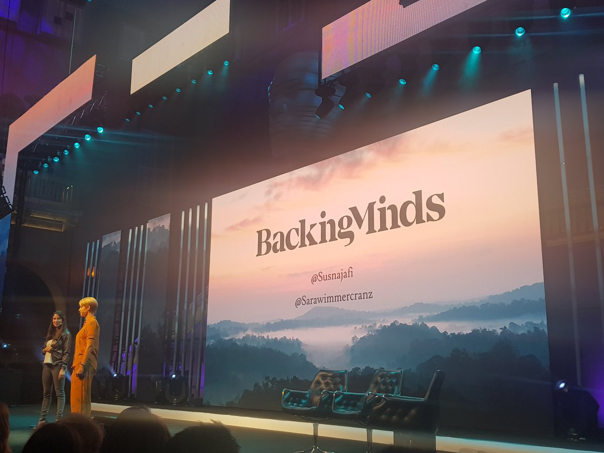 HBarnekow's tweet photo. You are changing the statistics and creating new norms @SusanneNajafi &amp; @sarawimmercranz . Thank you for giving hope for business, society and real change #backingminds #BrilliantMinds2018 https://t.co/WzpXZynjMT