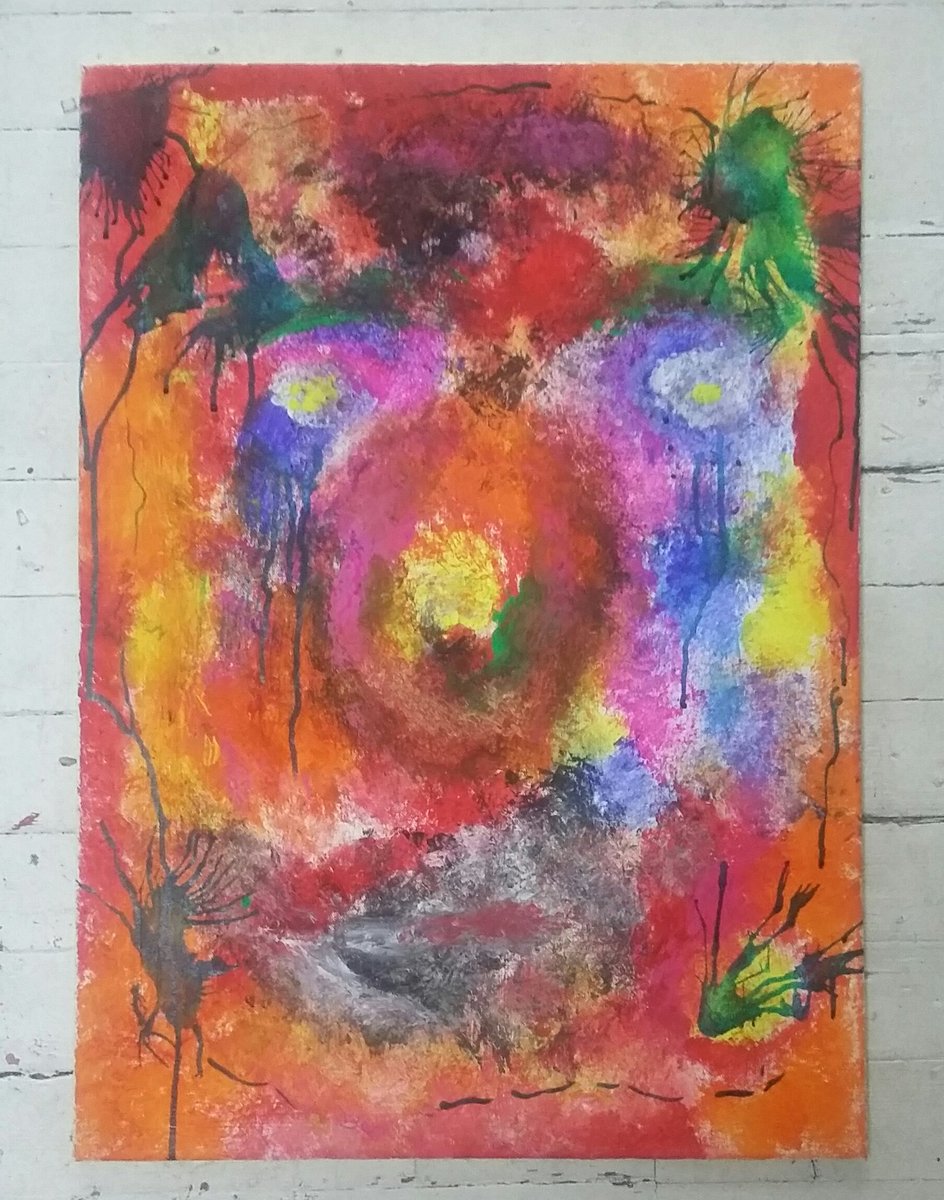garry_steven's tweet photo. Was trying out new ideas with paint &amp; ink for an idea I had for an upcoming workshop.
Came out pretty well, quite abstract &amp; expressive. Don't have a name for it yet.
#design #Abstract #pianting #visualart #mixtureofcolours #Experiment #expressive #sharing #creative #workshops https://t.co/F0Zbgw3soh