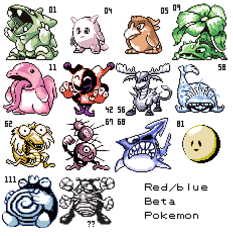 Beta Features: Pokemon Red and Blue