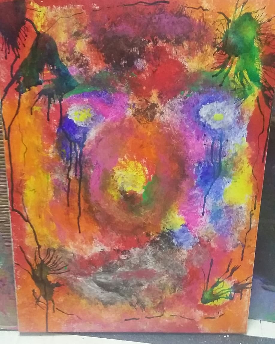 garry_steven's tweet photo. Was trying out new ideas with paint &amp; ink for an idea I had for an upcoming workshop.
Came out pretty well, quite abstract &amp; expressive. Don't have a name for it yet.
#design #Abstract #pianting #visualart #mixtureofcolours #Experiment #expressive #sharing #creative #workshops https://t.co/F0Zbgw3soh