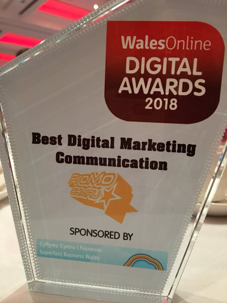 ProMoCymru's tweet photo. We won! We feel extremely honoured to receive such a prestigious award. A huge thank you to the judges, the sponsors #superfastbusinesswales  but mostly to @Girl_Like_Sarah for writing such a moving poem for @meiccymru #WODigitalAwards @_businesswales https://t.co/c7JeQUHaxT