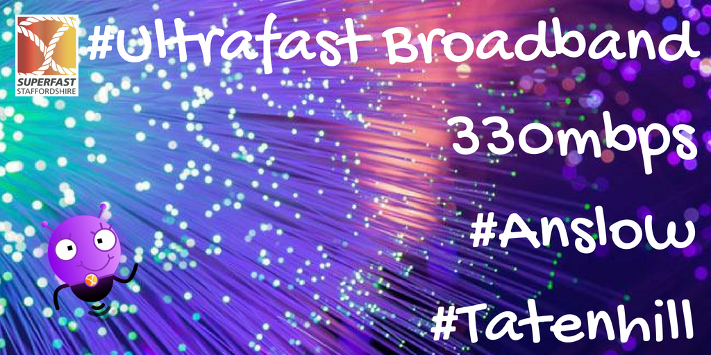 GigafastStaffs's tweet photo. Some residents in #Anslow & #Tatenhill DE139PA, DE139SH now have access to #ultrafast with speeds up to 330Mbps. Check availability here: https://t.co/ffJOY94LCr https://t.co/ApXl30FQPb