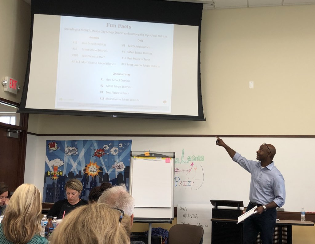 cooperlearns's tweet photo. I am so excited about our work today with Tommie Lewis &amp; Make it Plain as we dive deep into #equity &amp; #inclusion with excellence in our @MasonSchools #culture  at our Leadership Recharge #MasonLearns https://t.co/qSz6S4WPYo