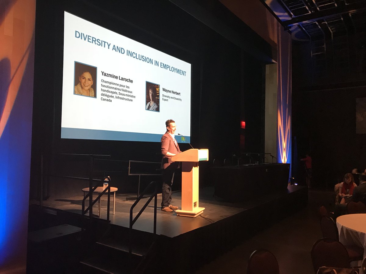 PSCofCanada's tweet photo. Guest speaker Wayne Herbert, Diversity and Disability Expert from #Australia, shares an Australian perspective on Diverse and Inclusive employment. https://t.co/Ulm2Qsrnp0