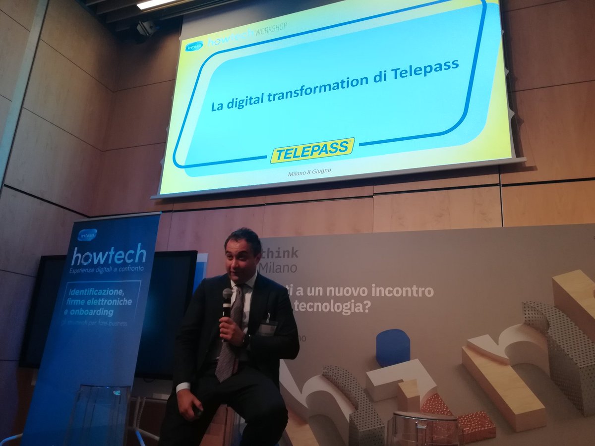 luke_spina's tweet photo. #BizModel, #Strategia e #Tecnologia: le leve per smuovere lo status quo e attivare il business. La testimonianza di #Telepass oggi al workshop #howtech di @Intesaibm presso #ThinkMilano @IBMItalia https://t.co/pYHOpjlk3m