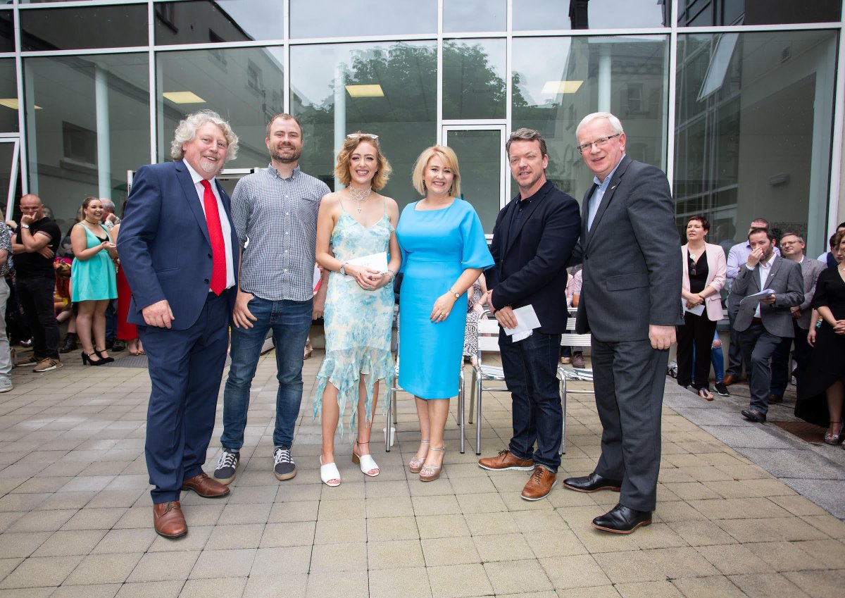 PiquantMedia's tweet photo. We were delighted to present the Piquant Media Design Award to Jan Walsh at the LSAD Graduate Show on Saturday. Well done Jan! #Flux #LSAD #GraduateShow2018 https://t.co/BfH88J2X0D