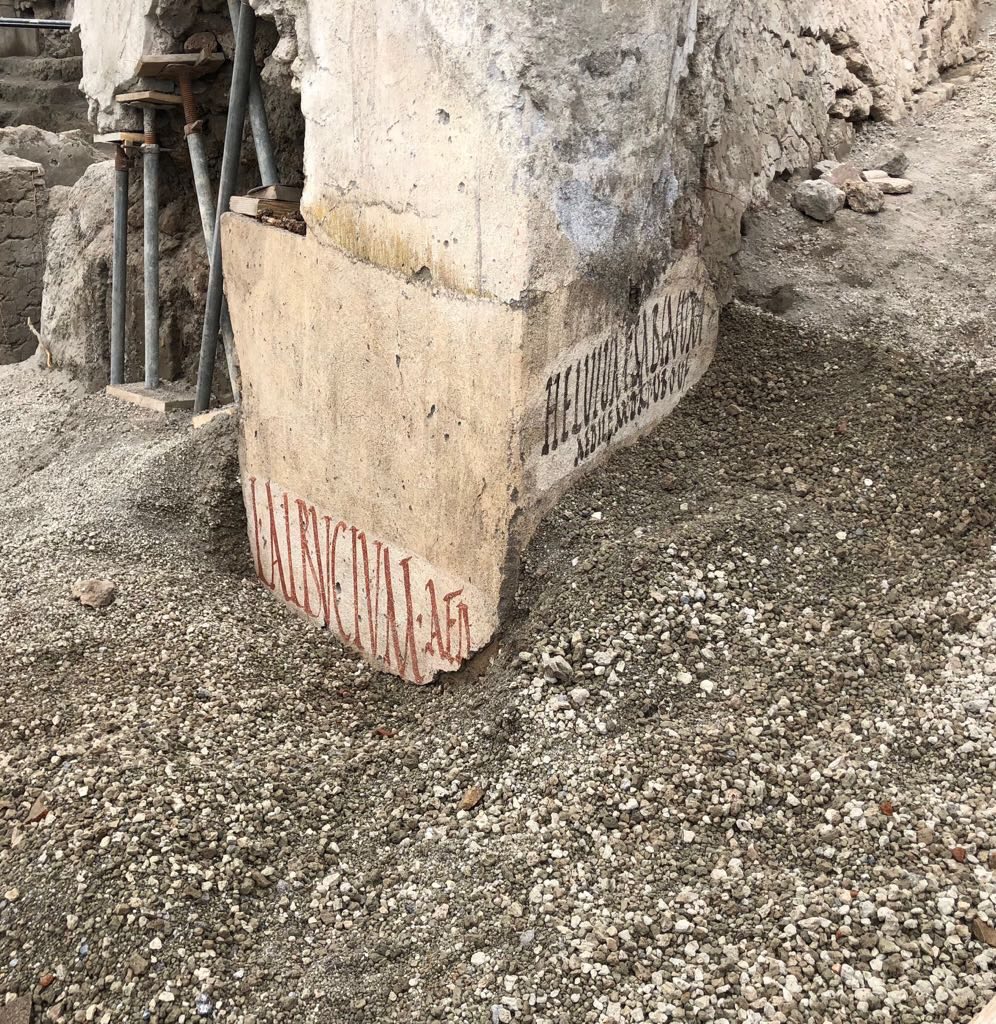 pompeii_sites's tweet photo. #Pompeii. New discovery of 3 Roman painted electoral messages on two walls of one of the Houses in the Regio V. https://t.co/vIM3TGSF4Z
