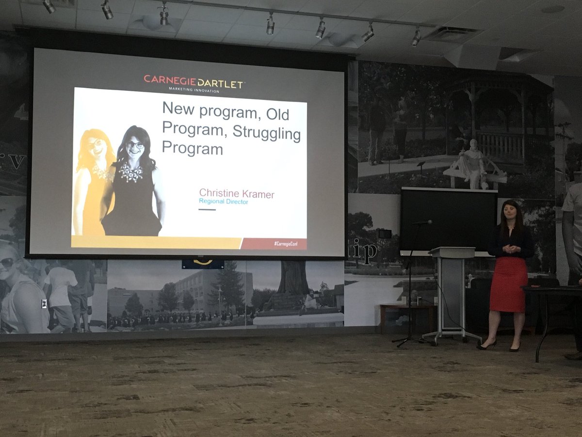 PANAGAP's tweet photo. Christine Kramer, from @CarnegieDartlet, presents about marketing grad education at a program level #PAGAP #SummerInstitute https://t.co/WLV5TNGCVq