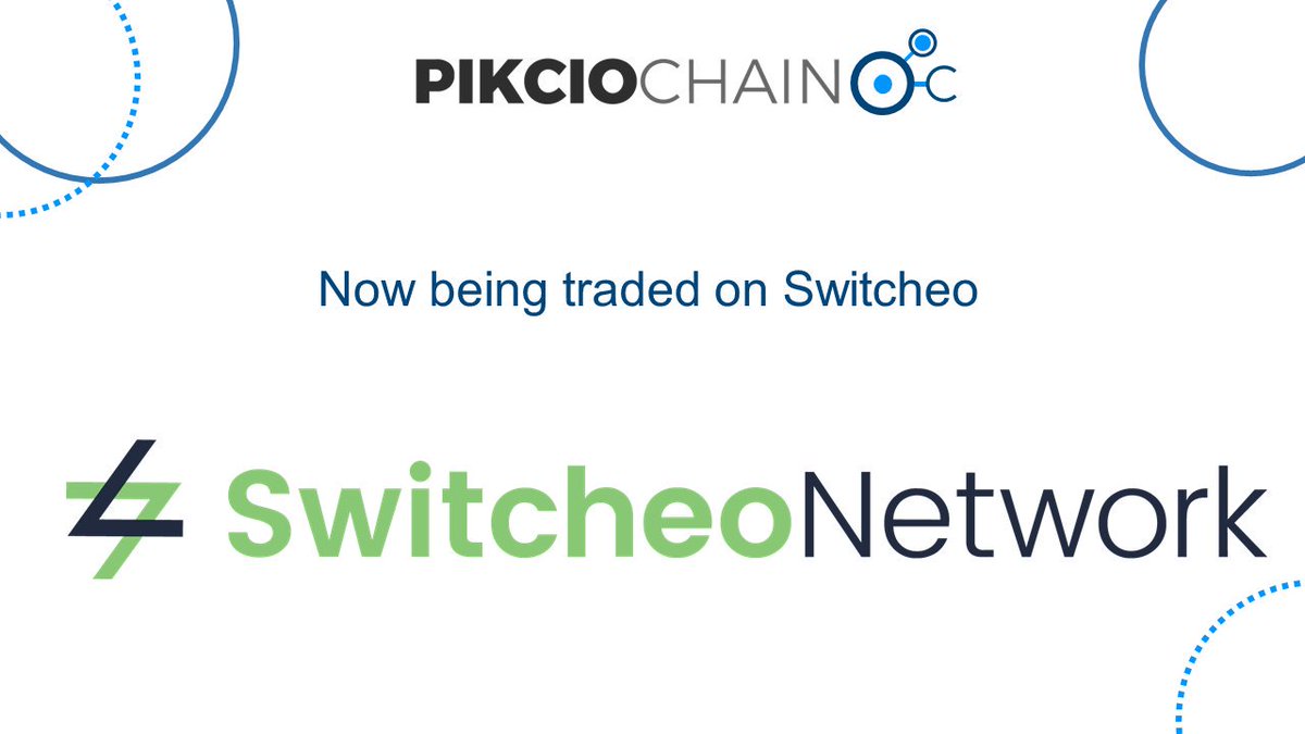pikciochainpkc's tweet photo. PikcioChain Listing Announcement

PikcioChain is now being traded on Switcheo.

For more information, join our community at https://t.co/QwBN4cbpLB.

$neo $pkc https://t.co/Qgog8MbjVv