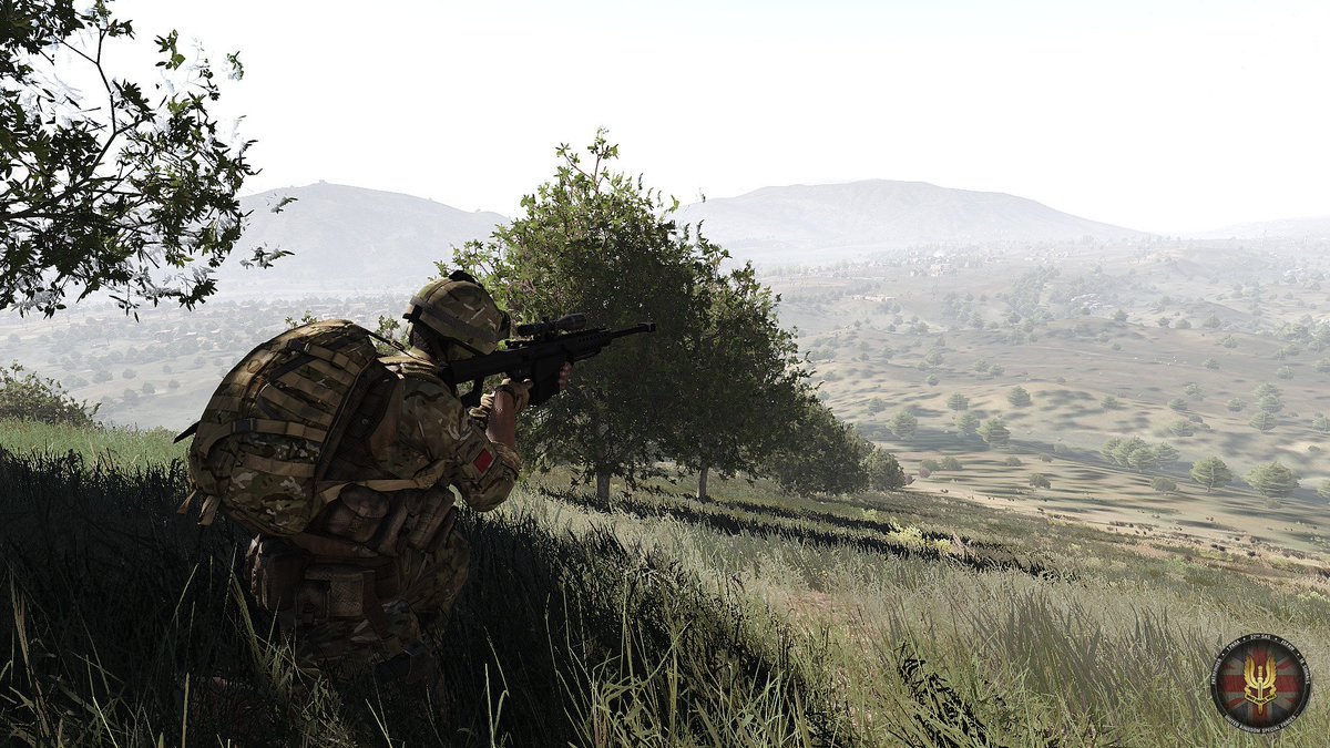 UKSFMilsim's tweet photo. Last week 1 PARA with assistance from JSFAW moved up the central riverbed in order to gain control of the significant part of ground, pushing the enemy further North to their MOB.  @Arma3official #arma3 #milsim https://t.co/bZkiJLs2C3