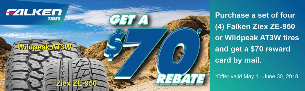 RNRalton's tweet photo. @FalkenTire is offering a $70 rebate on select tires! Available @RNRalton now!!
#nocredit #alton #20down #tires https://t.co/Zo4RZIqDXz