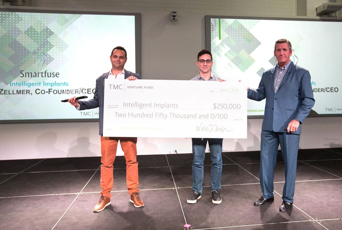 TMCCEOMcKeon's tweet photo. Congrats to CorrInova and Intelligent Implants who have just been added to the TMC Venture Fund portfolio! Yesterday they each received a 250k check to further #research &amp; advancements in #lifesciences #TMCVentureFund
https://t.co/RcbeOLqsvS https://t.co/geRbB080GD