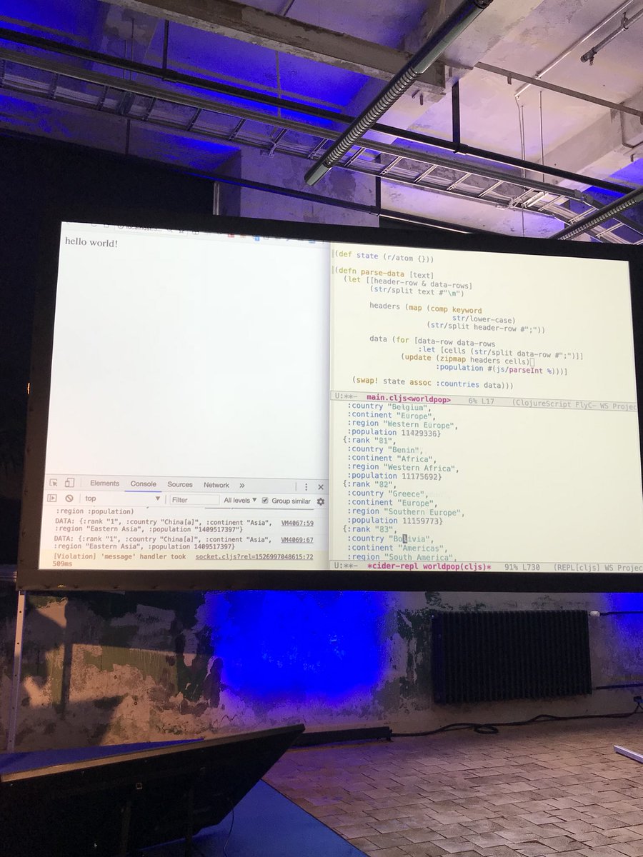 #clojurescript + #figwheel + #react for frontend development <a href="/Anakondantti/">Antti Virtanen</a> <a href="/tatut/">Tatu Tarvainen</a> #geekout