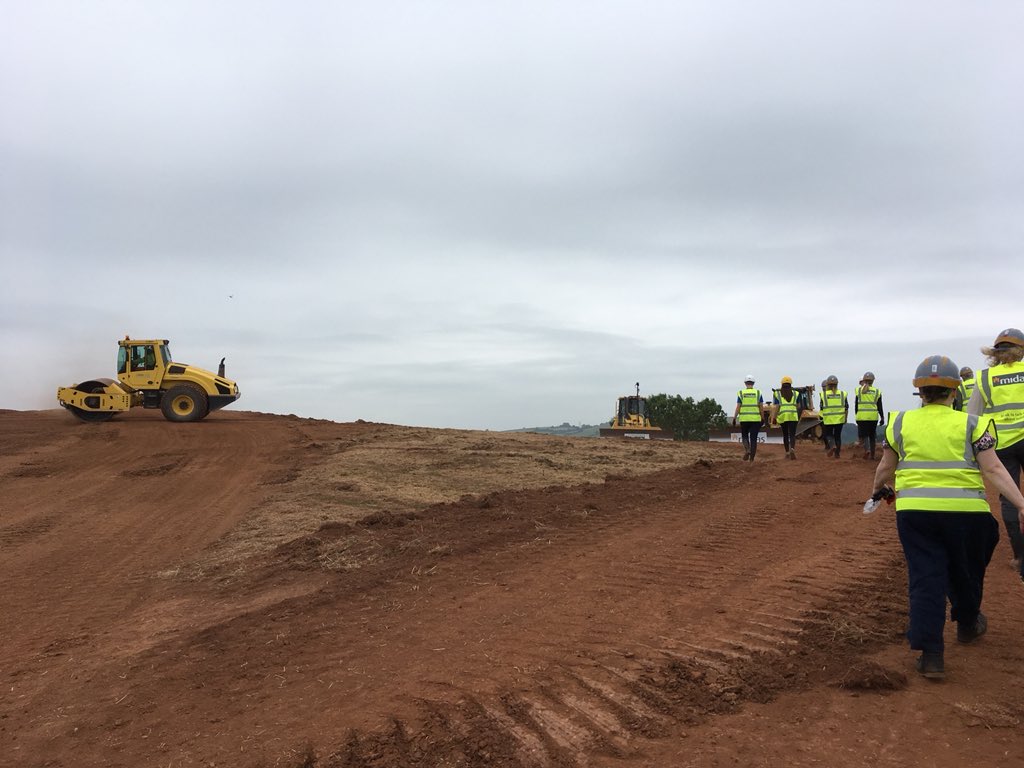 LaurenceFrewin's tweet photo. Super excited this afternoon - @sdcollege @pda_Devon @DGazeSDCsport @ChrisToddBook @CraigHutcheson3 officially groundbreaking ceremony for exciting new White Rock Sports Centre including floodlit 3G pitch! It’s really happening. Opening Autumn 2018 https://t.co/nPxezhHOvx