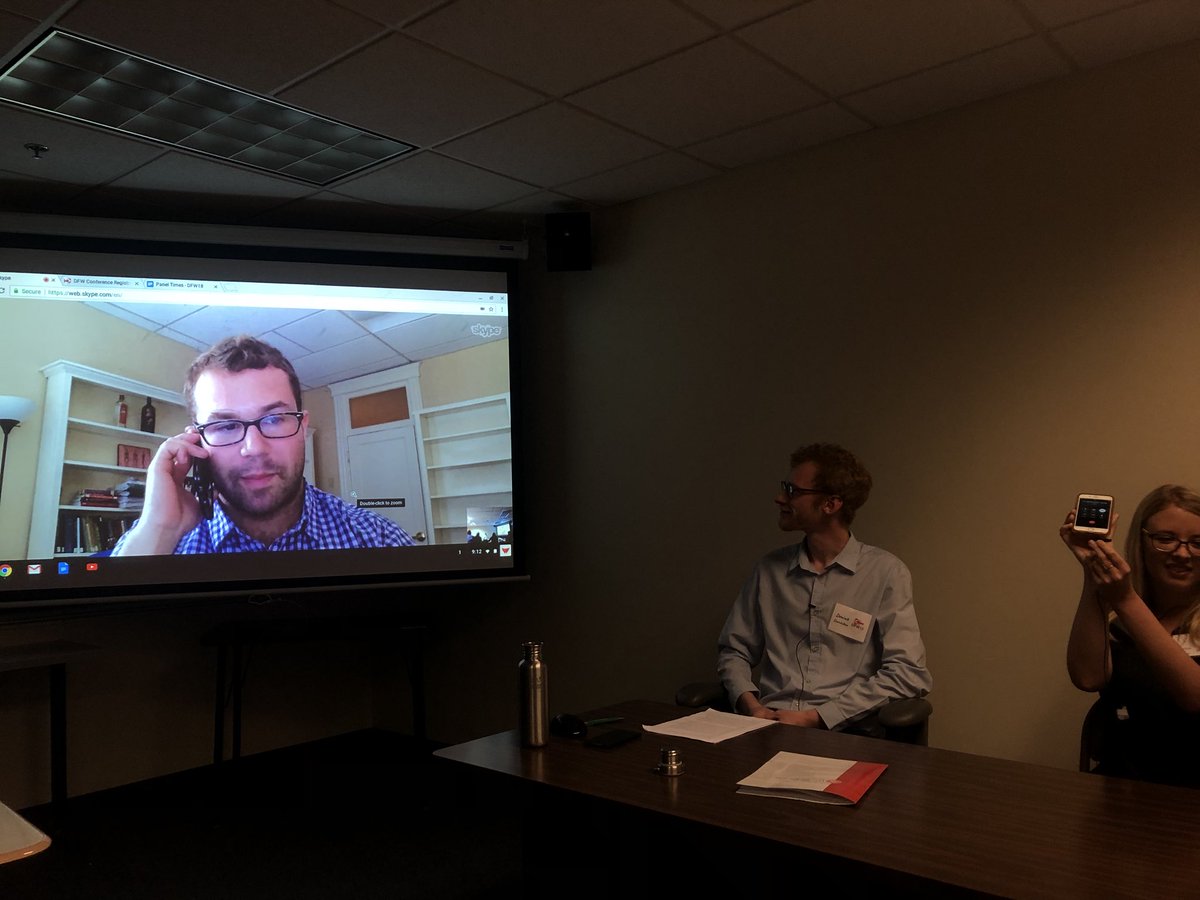 mattbucher's tweet photo. First paper of the day presented in an interesting fashion. #DFW18 https://t.co/013LdKmxRk
