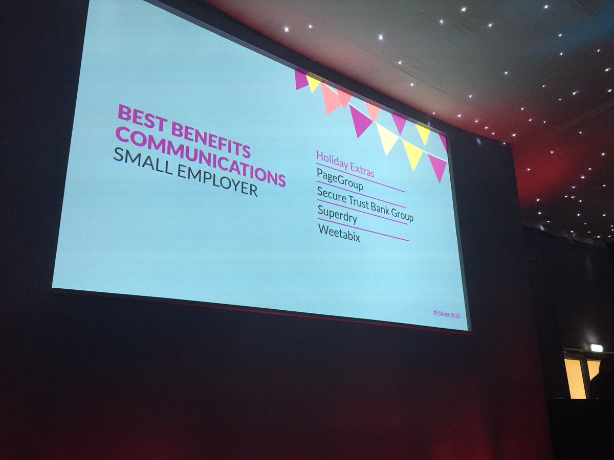 hellobenifex's tweet photo. Massive congratulations to @HolidayExtras for being Highly Commended for Best benefits communications- small employer 🎉👏🏼 #EBAwards https://t.co/S4UCEPCZkE