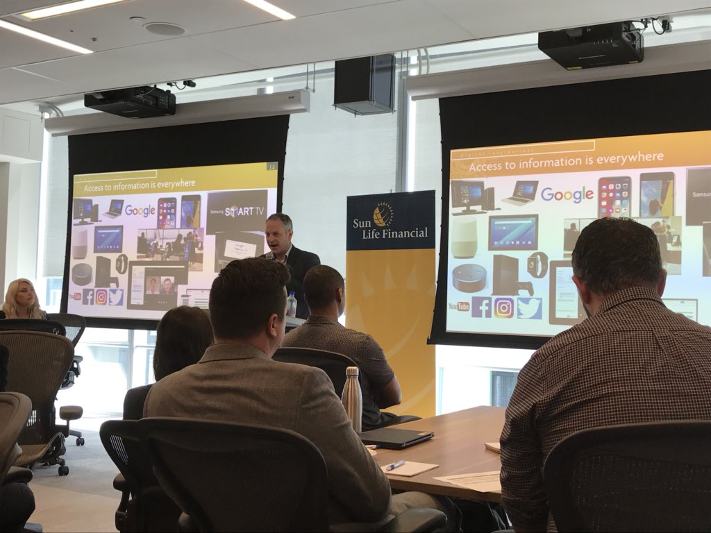 amartin_2009's tweet photo. C’est parti pour une journée de rencontres et discussions du Millenial Think Tank de @SunLifeCA au magnifique édifice One York #toronto. This morning: Our Client Journey. All aligned with our Purpose.
#loveit #MTT2018 https://t.co/8vo5Qx2g3G