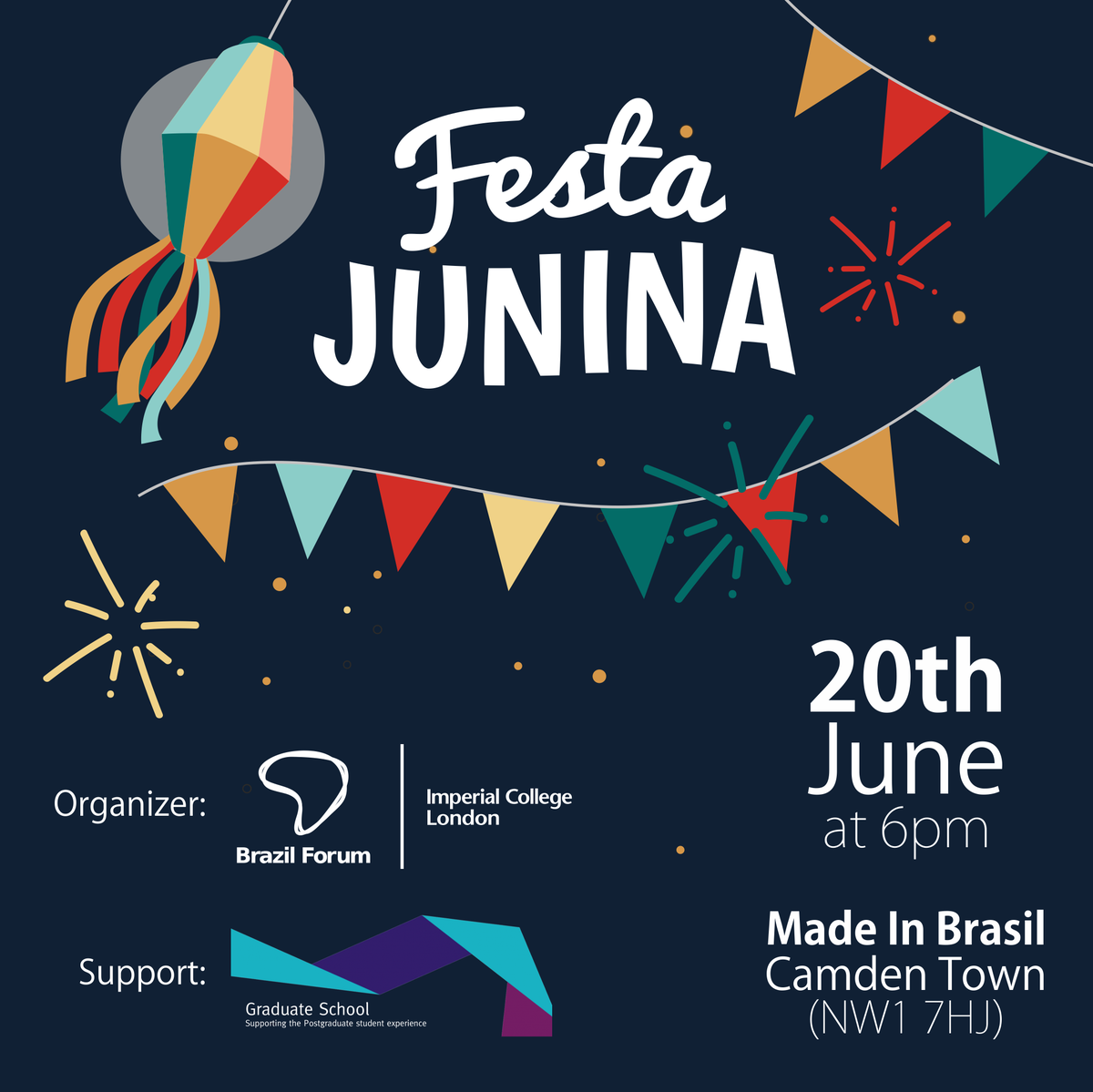 ICBrazilForum's tweet photo. We are delighted to invite members of the @imperialcollege community interested in #Brazil 🇧🇷 to enjoy our typical food and cocktails in an informal reception on June 20th (from 6pm) at @MadeInBrasilUK. Limited places!

Please register at → https://t.co/VQ1bdxTDZy #OurImperial https://t.co/3MMd3jCaPY