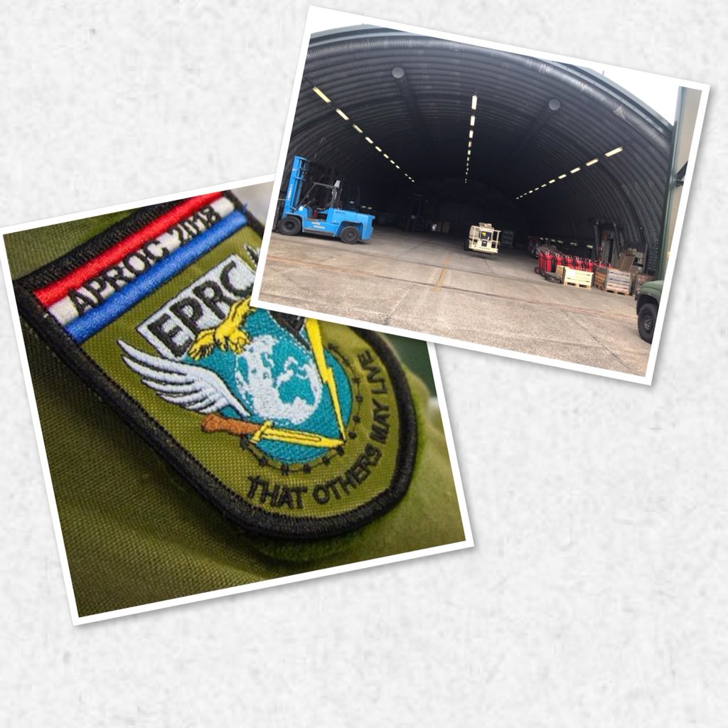 Ray15Kramer's tweet photo. Ook tijdens de internationale oefening #APROC2018 @dhcluchtmacht hebben #reservisten van @GLR_KLu mega veel werk verzet voor, tijdens en na de oefening. Momenteel nog druk met opruimen. Vandaag een kort bezoekje gebracht aan de mannen! Waardering en positieve geluiden! #trots https://t.co/3uCYEww4GO