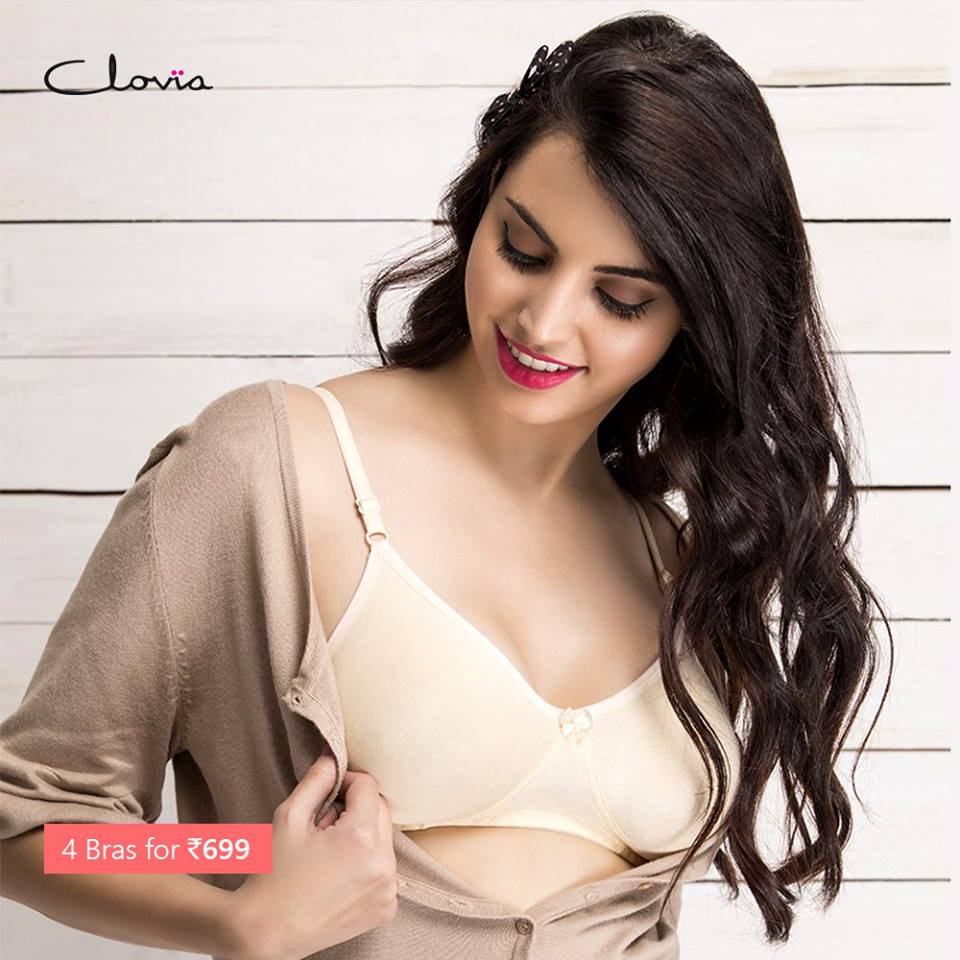 Clovia on X: No-show nudes! Non-padded, non-wired bras in nude/skin colour  for no-show under white and light outfits. Shop 4 Bras for Rs.699  #underfashion Shop now:   / X