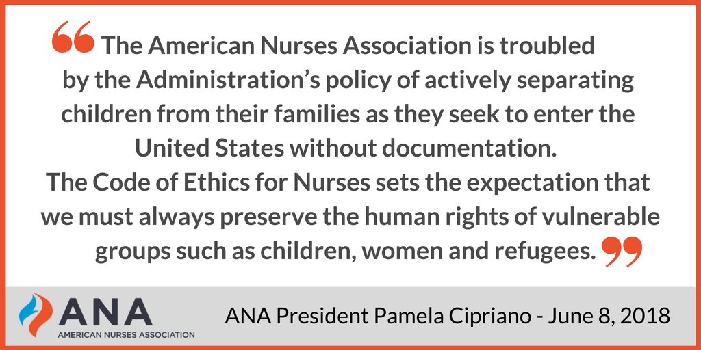 ANAPresident's tweet photo. The ANA urges everyone involved to protect the mental and physical health of these children who face an uncertain future without their families. #FamiliesBelongTogether  #WhereAreTheChildren https://t.co/XGoY7FXMbh