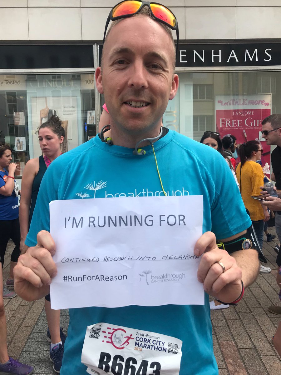 BreakthroCancer's tweet photo. Massive well done to Cliona and her #RelayTeam who took part in the @TheCorkMarathon last weekend, raising over €8,000 for Melanoma #CancerResearch! 👍🏼🏃🏼‍♀️🏃🏻‍♂️ #RunForAReason #ImRunningFor... https://t.co/Ivb6Dyq2Rd
