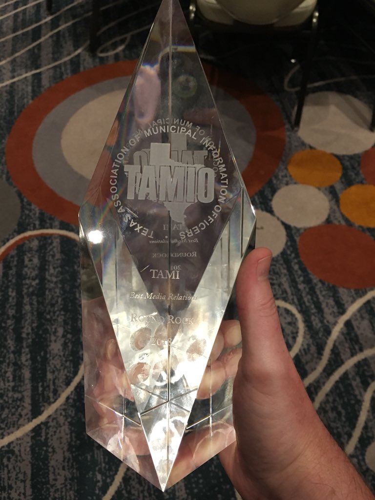 NickOlivier's tweet photo. Booya! Won my first TAMI Award. 1st place for media relations #tamio18 https://t.co/pH0tIpHpCe