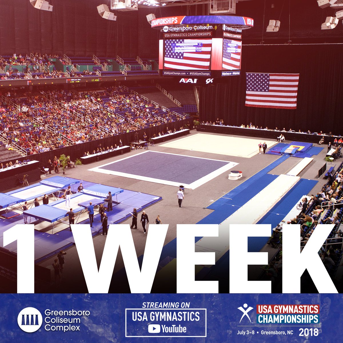 We're just ONE WEEK away from #USAGymChamps!