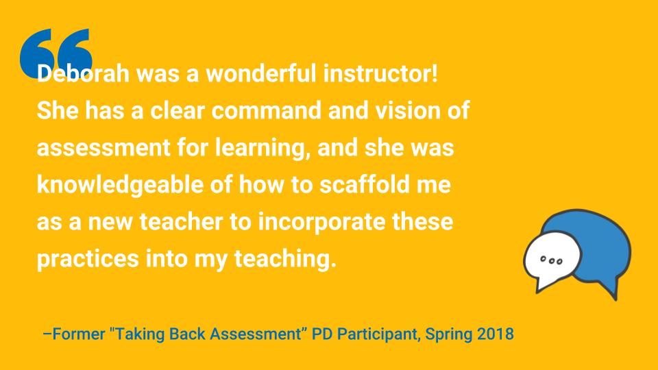 NVMicroCert's tweet photo. Join @DebMcLaughlin16 for a 3-day workshop this July &amp; Take Back Assessment!

Register now at https://t.co/1ok8n9SBiC #FormativeAssessment
#FormativeChat #nycschools #profdev https://t.co/hkb4oNoYEs
