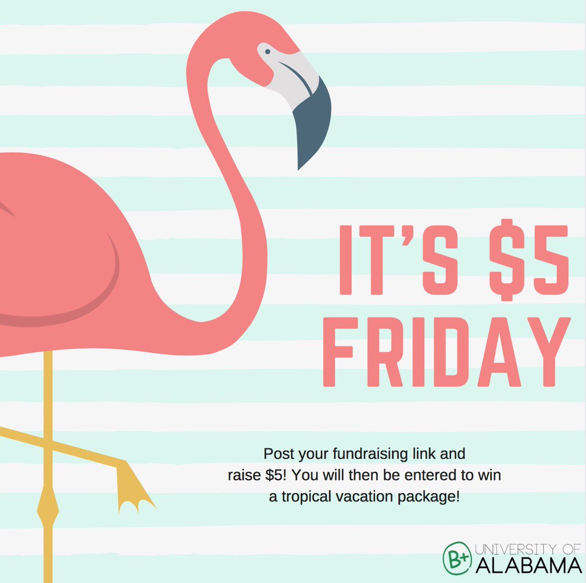 ⚠️⚠️$5 FRIDAY⚠️⚠️ Raise $5 or more today for a chance to win a free VACATION! We just gave away a trip to Panama, so don’t miss out on this opportunity! Happening every Friday this summer 🌞