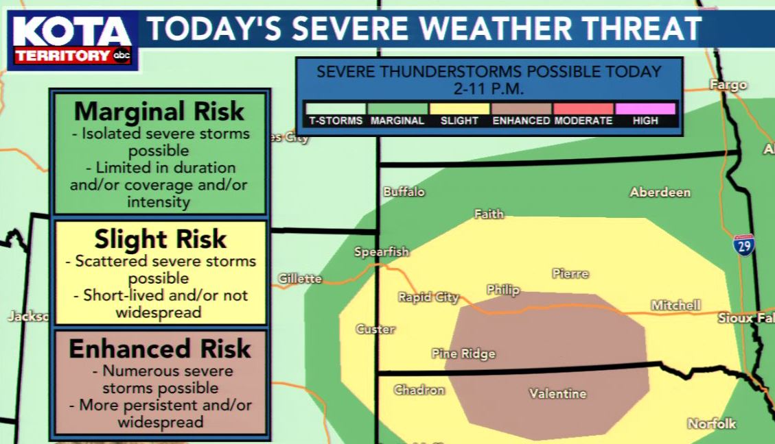 colleenhurleywx's tweet image. Stay alert this afternoon/evening! Severe storms are possible throughout KOTA Territory. Keep an eye on @KOTAWeather &amp;amp; @kotatweets, Chief Meteorologist Mike Modrick will be tracking those from the weather center &amp;amp; bringing you frequent updates #kotaweather