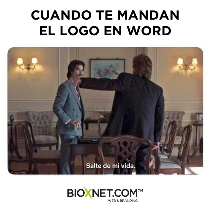 bioxnet's tweet photo. Cuando me mandan el logo en word. #buenviernes #bioxnet https://t.co/NdaxuowCrE