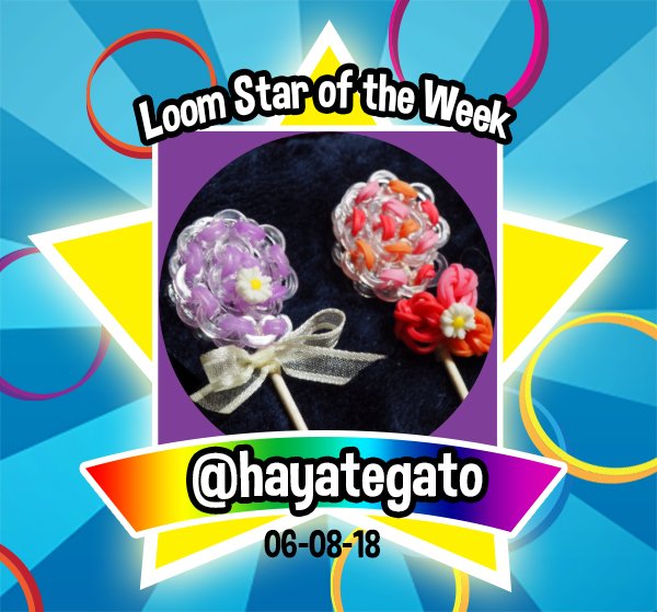 RainbowLoom's tweet photo. We love this cute ice ice baby lollipop. Congrats to @hayategato, you are our Loom Star Of The Week.  Keep up the great work!
 Designed and tutorial by Claire's Wears https://t.co/L1IyaHCsaO
 #LSOW #RLStar https://t.co/OPpfvJhepA