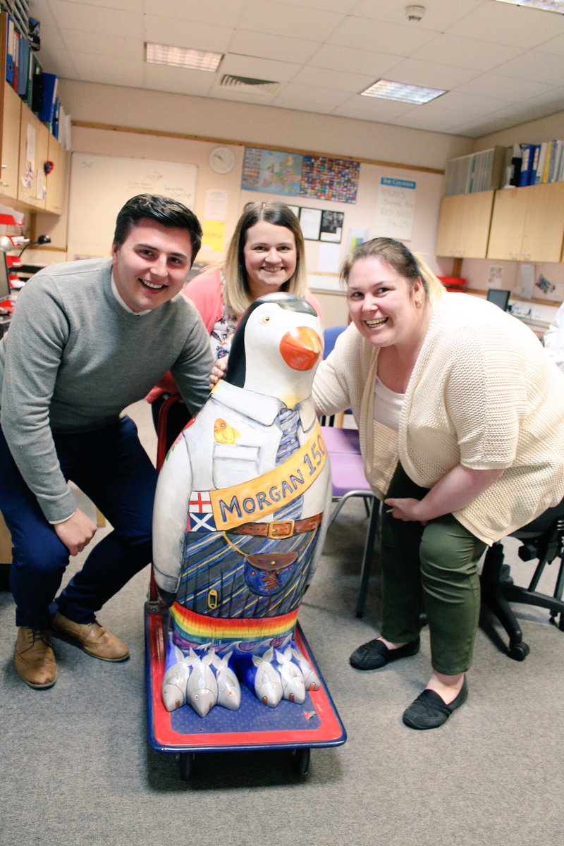 This wee guy came to give the science department a visit today!   #maggiesbabypenguin #maggiesdundee #PenguinParade @maggiespenguins