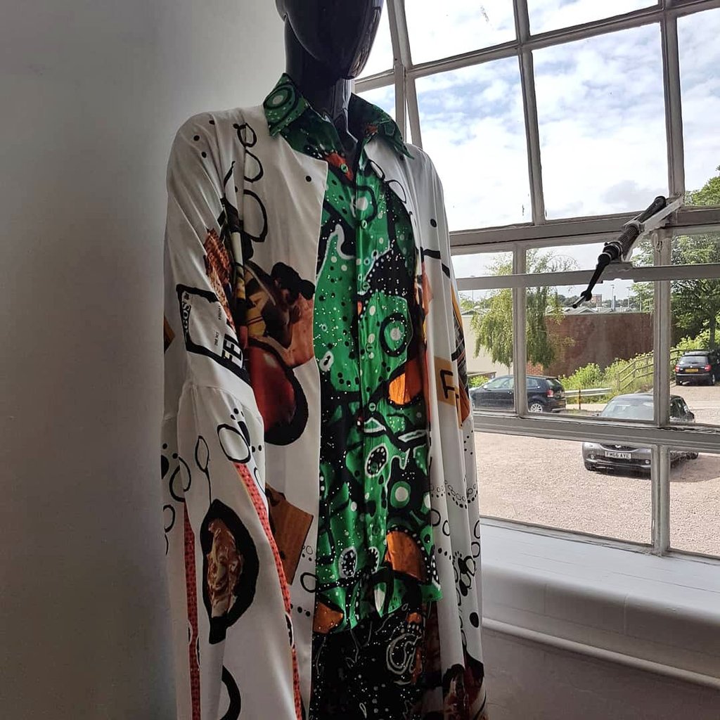UniNorthants's tweet photo. Over in the fashion areas we can see some amazing pieces up close which we first saw at #GFW2018 earlier this week. Check them out at our #DegreeShow18, opening tonight! #UoN #UniNorthants #Fashion https://t.co/iDaoymmyh1