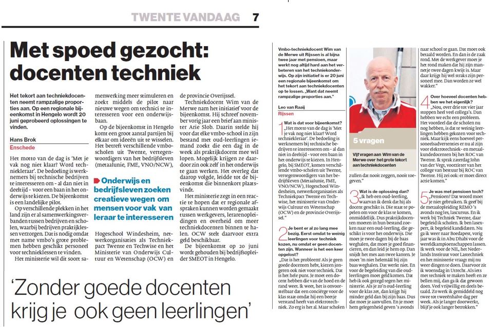 WorldSkillsNL's tweet photo. "Als je geen goede docenten hebt, kiezen jongeren ook niet voor techniek." Aldus Wim van de Merwe, vmbo-techniekdocent en expert in het vakgebied lassen tijdens WorldSkills en EuroSkills in @tubantia. #techniek @rocvantwente https://t.co/dmiOtrwRxs