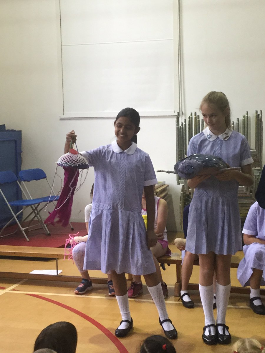 CFS_Prep's tweet photo. We have been celebrating Oceans Day this afternoon and the girls have learnt all about the different levels of the sea and about the types of creatures that live there. Y6 also visited the Pre-prep assembly to share their models and some interesting facts #OceansDay https://t.co/QEH1zYetOk