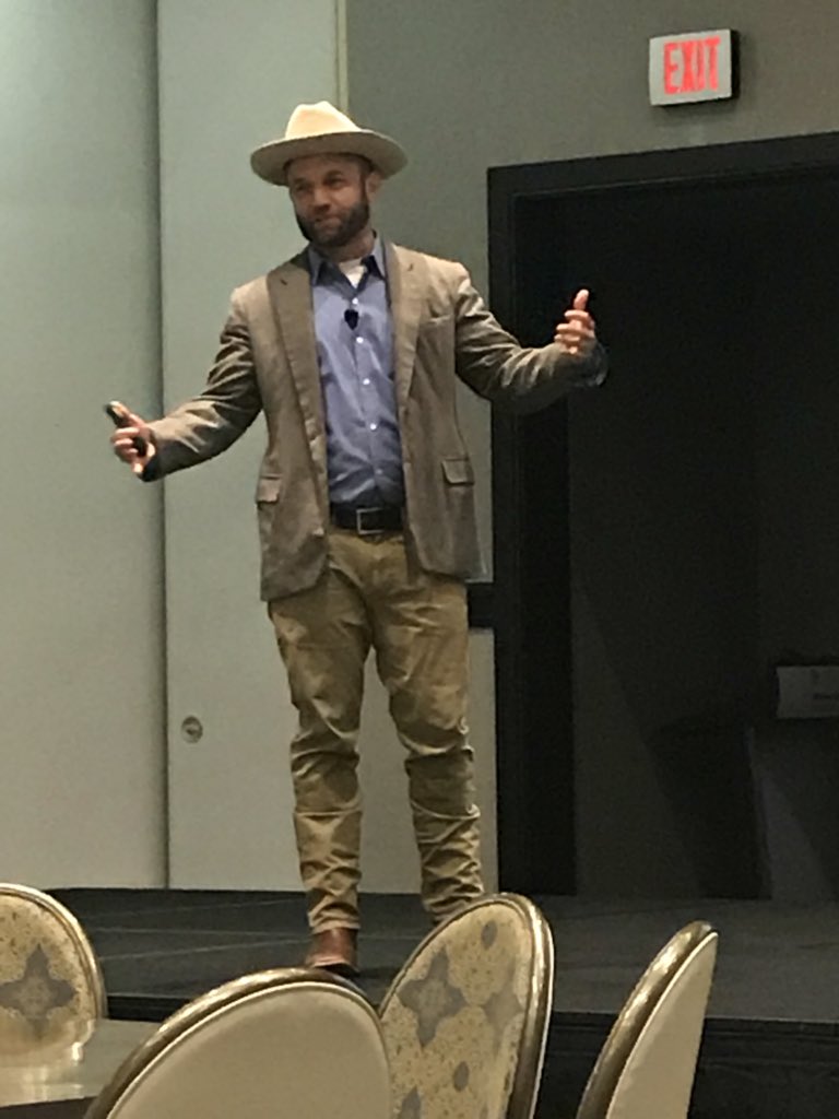 wadingthrough's tweet photo. Always fun listening to @ChetTripper talk about Texas! #TAMIO18 https://t.co/RBFk3YJsar