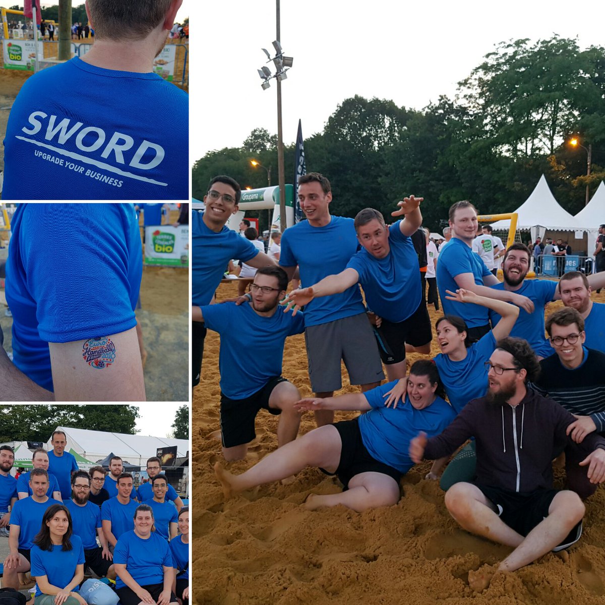 hamon_heloise's tweet photo. 👉Hier soir, c'était @sandballez à #Rennes; avec des collègues @Sword_Group au top sur le terrain 🤾‍♂️🥅!! RDV l'année prochaine 😎 https://t.co/NSIPy3ZIok